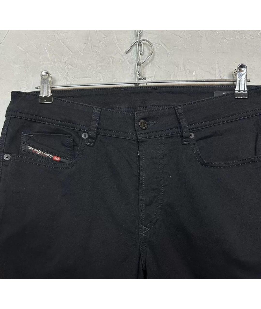 DIESEL Черные хлопко-полиэстеровые джинсы скинни, фото 5