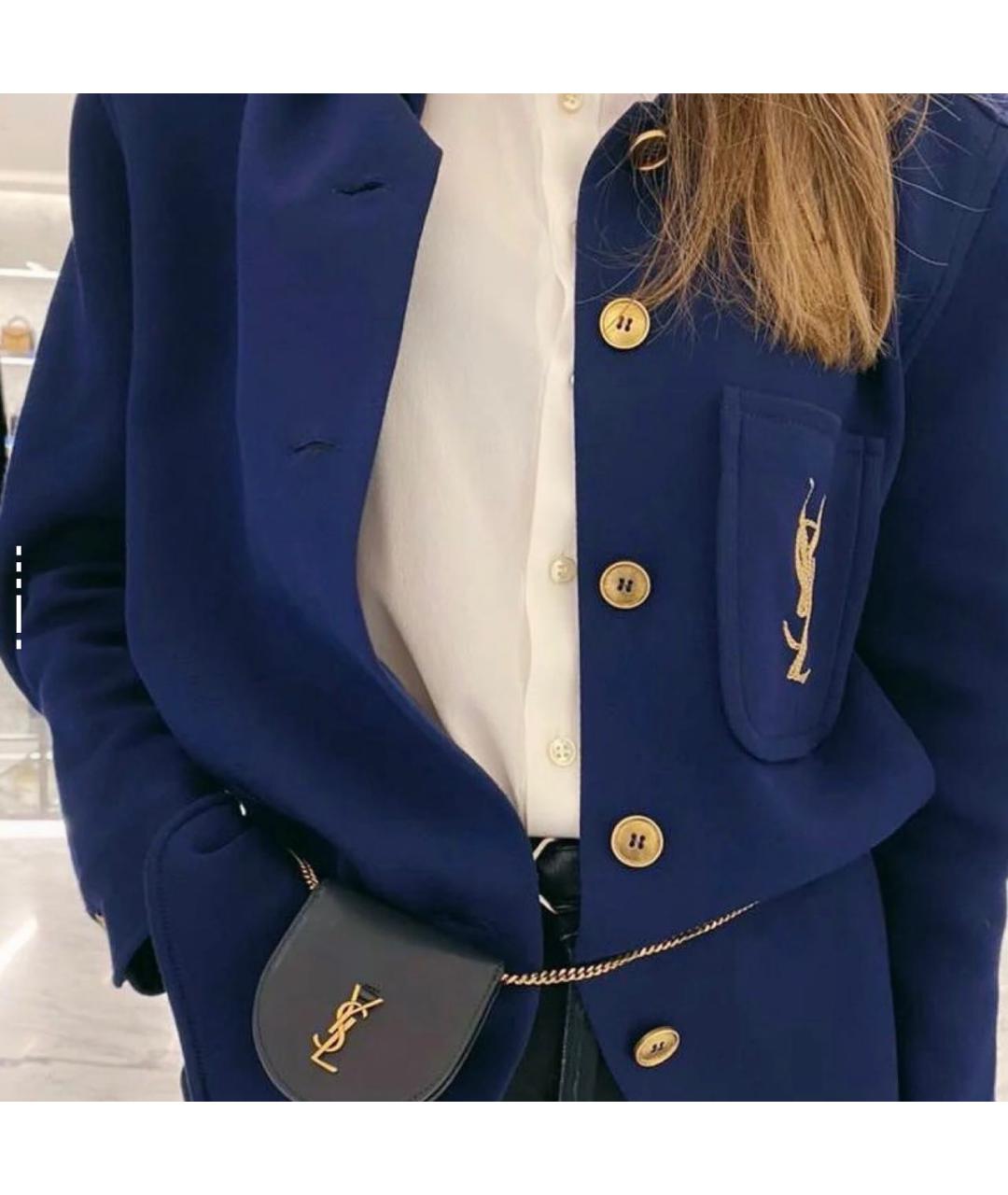 SAINT LAURENT Черная кожаная сумка через плечо, фото 7