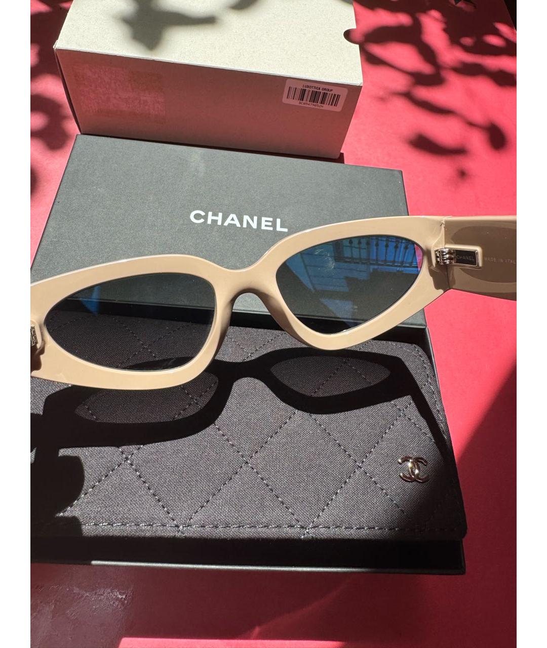 CHANEL Черные пластиковые солнцезащитные очки, фото 8