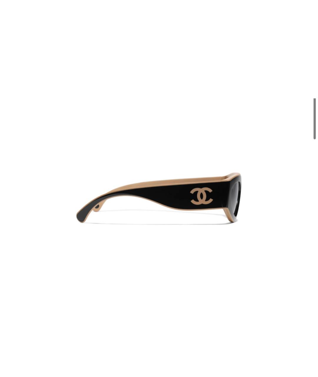 CHANEL Черные пластиковые солнцезащитные очки, фото 3