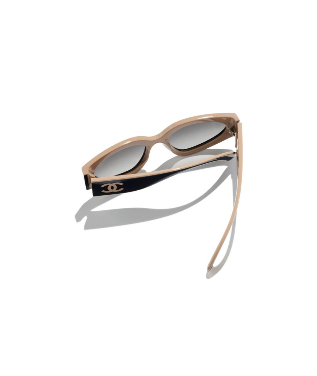 CHANEL Черные пластиковые солнцезащитные очки, фото 4