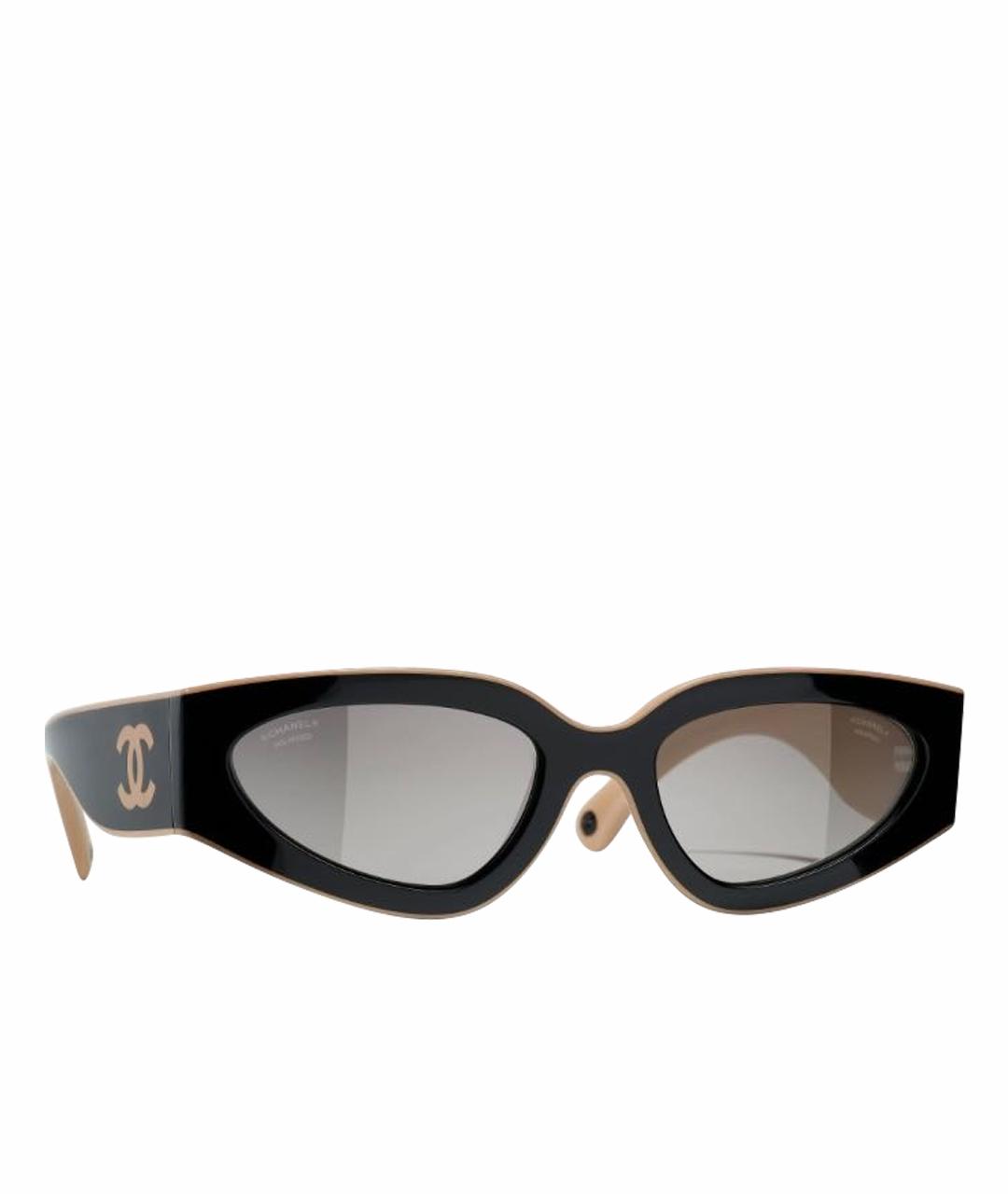 CHANEL Черные пластиковые солнцезащитные очки, фото 9