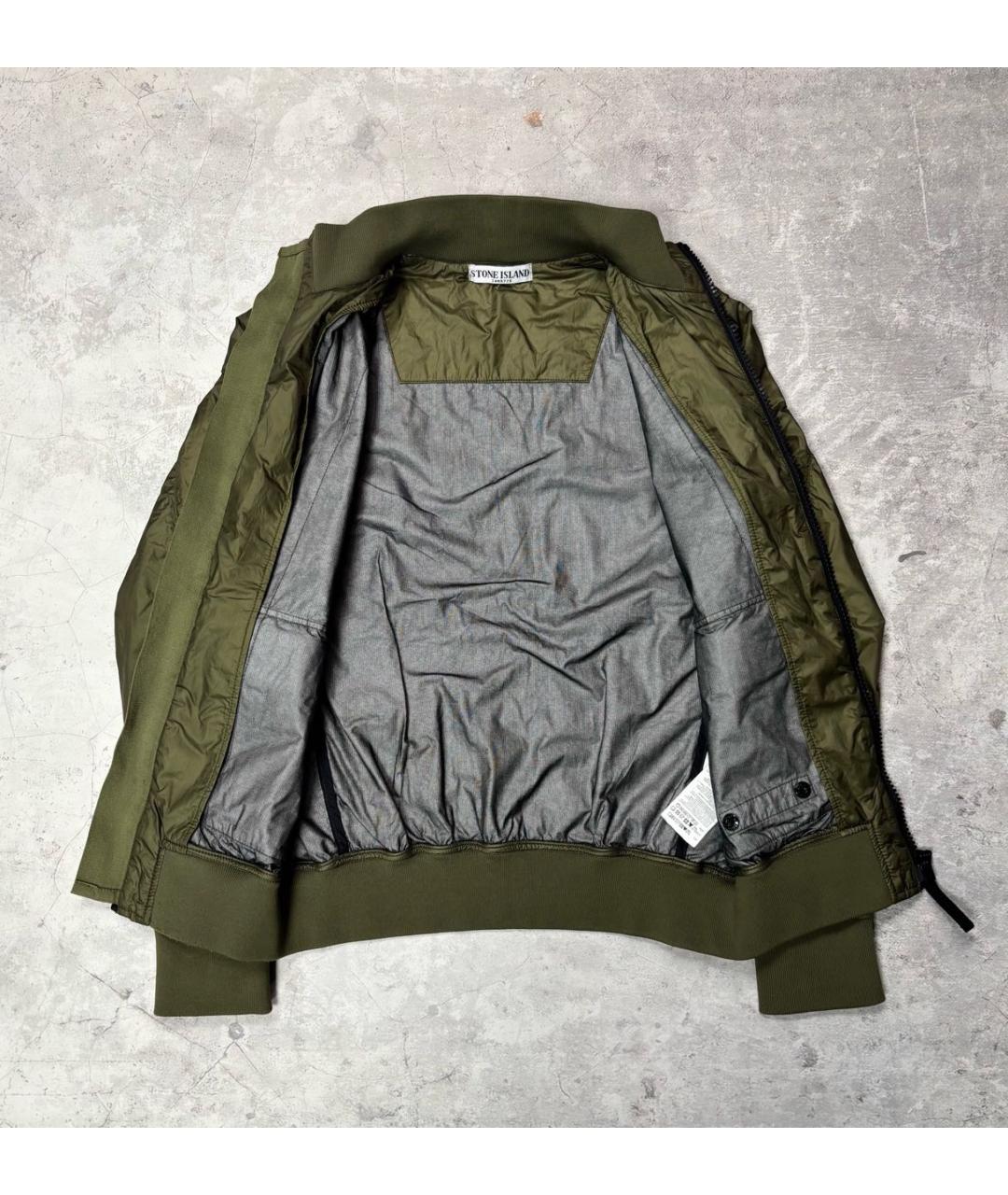 STONE ISLAND Хаки полиамидовая куртка, фото 3