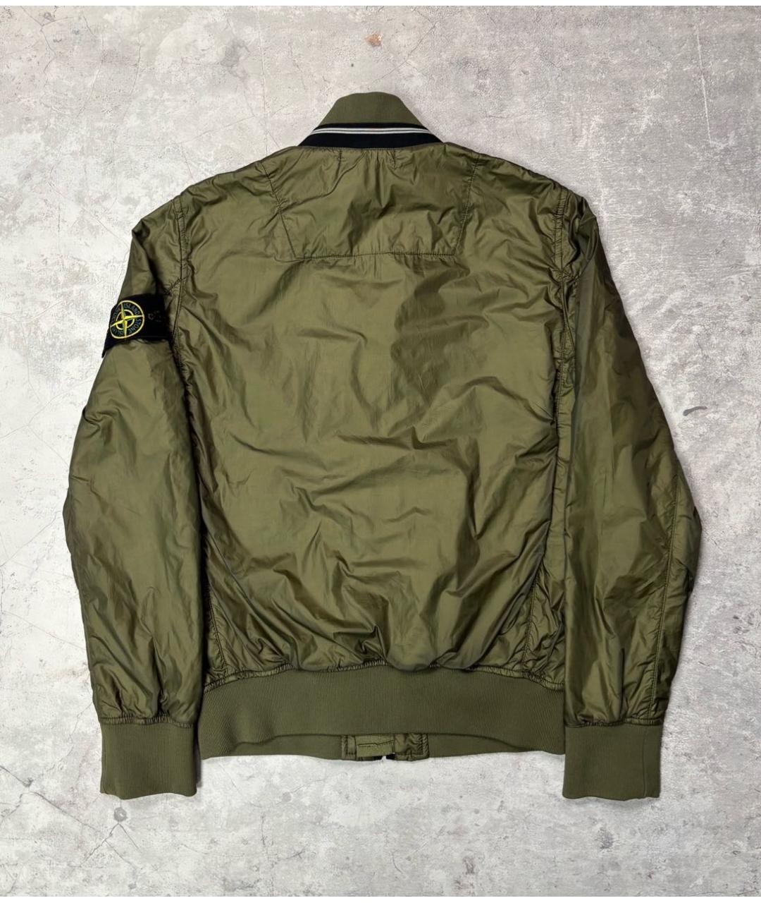 STONE ISLAND Хаки полиамидовая куртка, фото 2