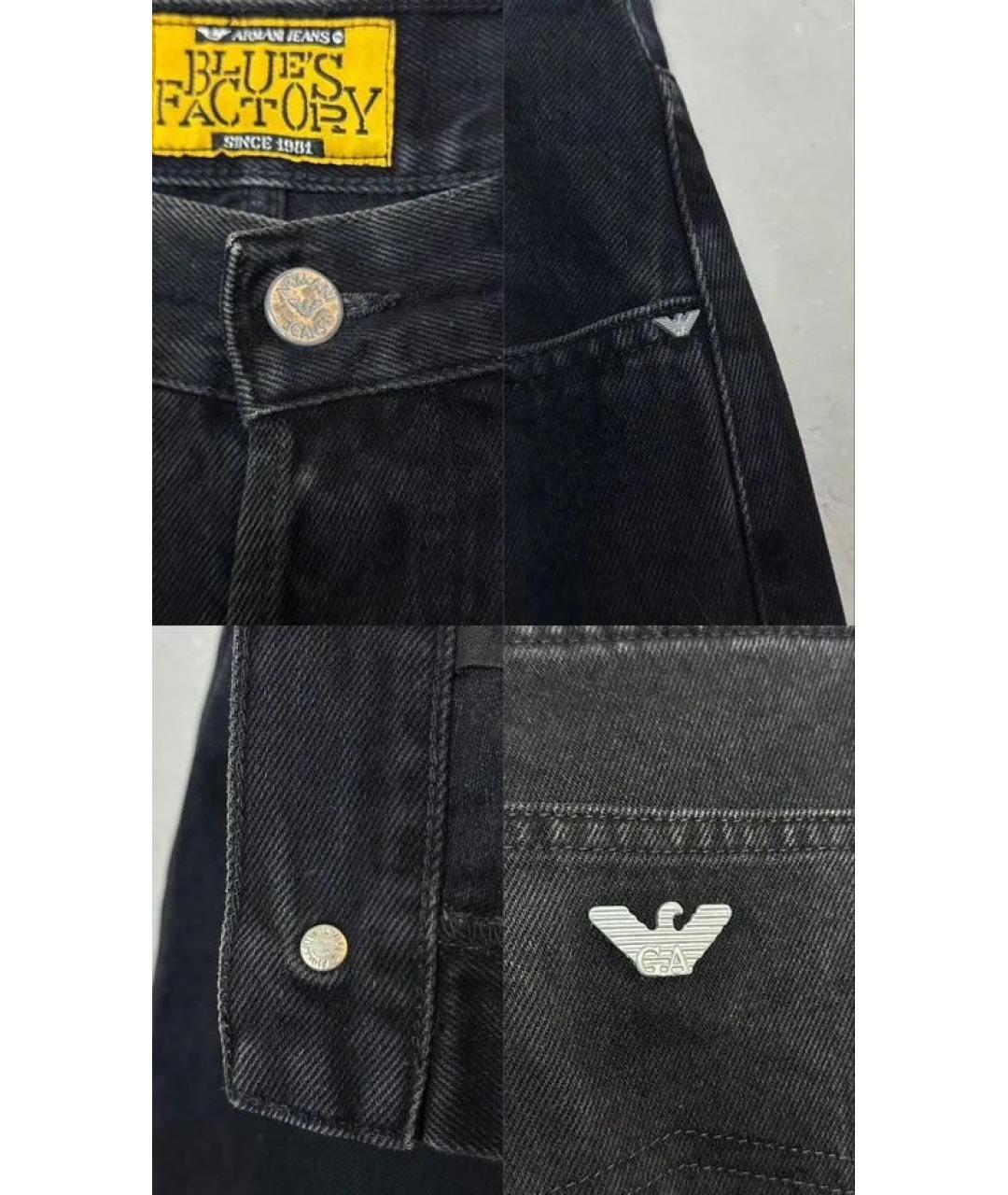 ARMANI JEANS Черные хлопковые джинсы, фото 8