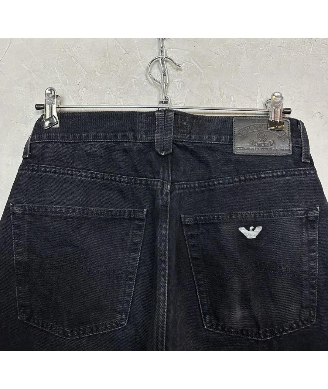 ARMANI JEANS Черные хлопковые джинсы, фото 3