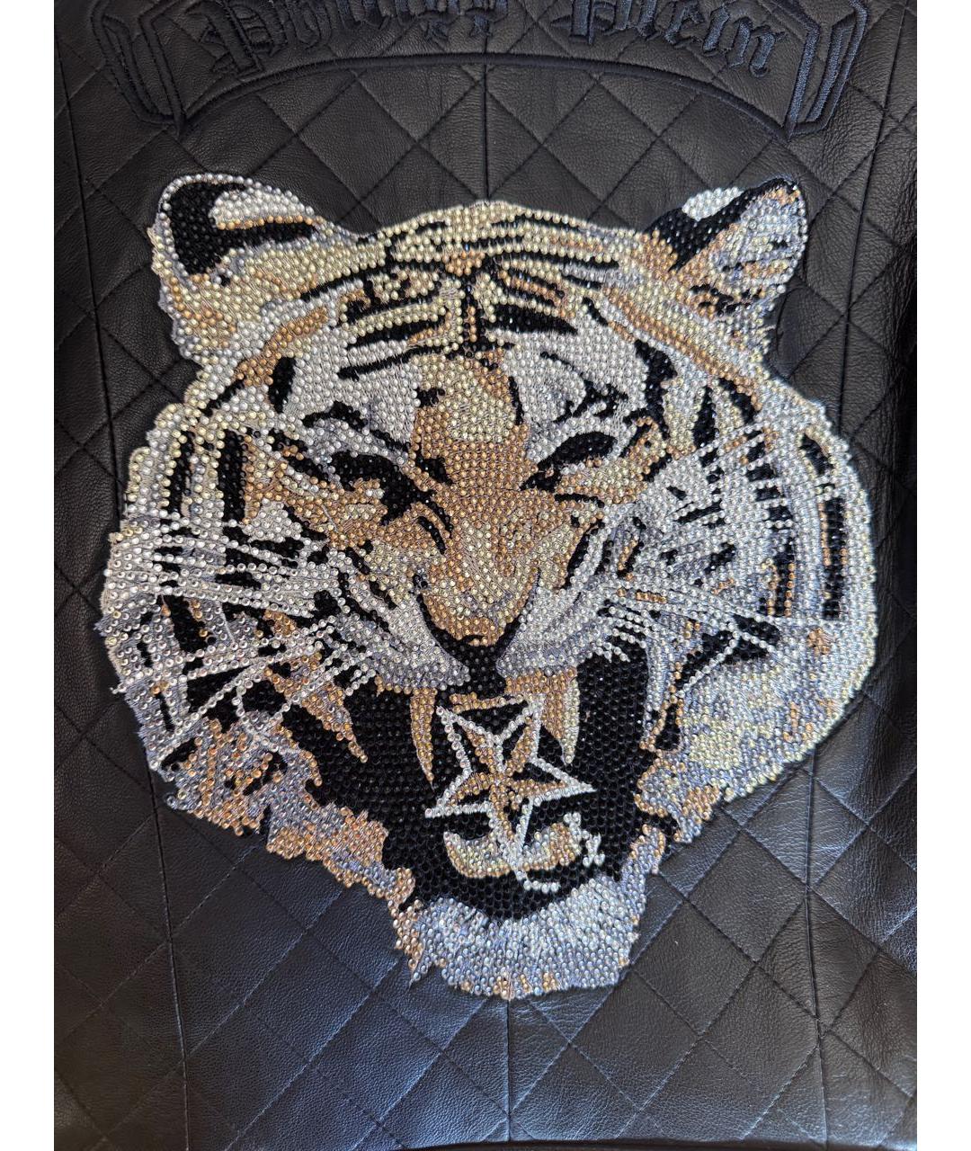 PHILIPP PLEIN Черная кожаная куртка, фото 6
