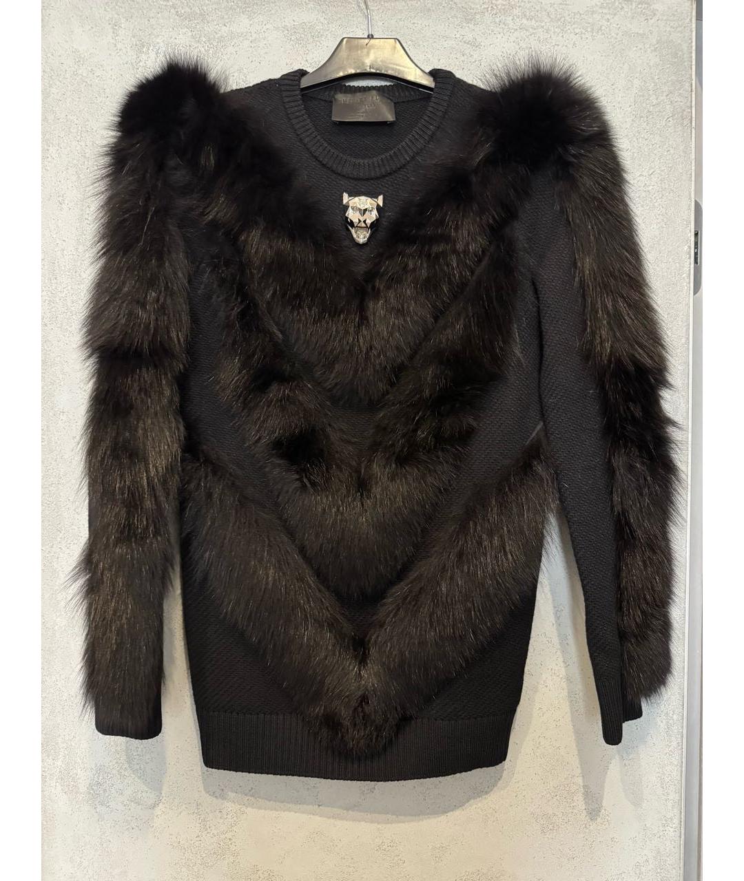 PHILIPP PLEIN Черный шерстяной джемпер / свитер, фото 6