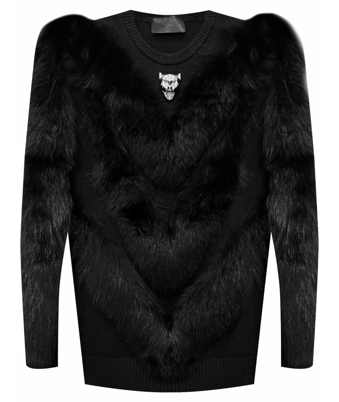 PHILIPP PLEIN Черный шерстяной джемпер / свитер, фото 1