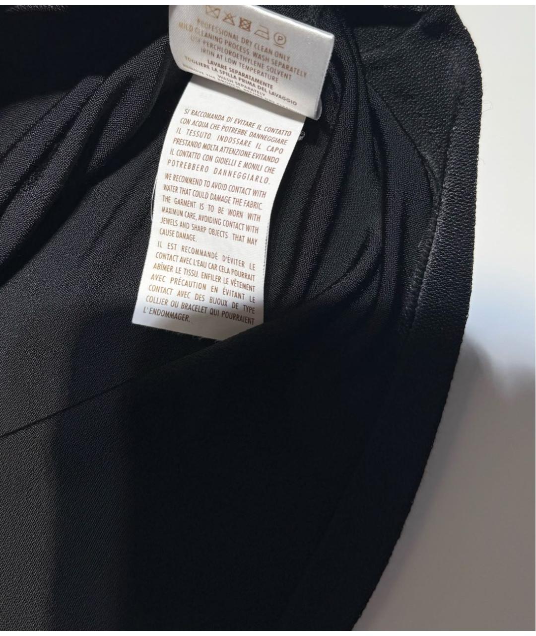 GUCCI Черная вискозная блузы, фото 4