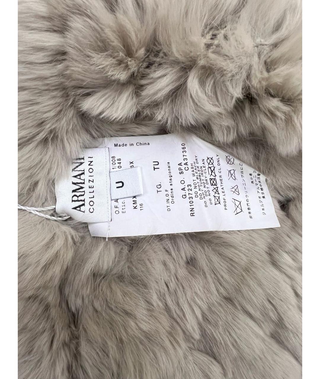 ARMANI COLLEZIONI Серый шарф, фото 3