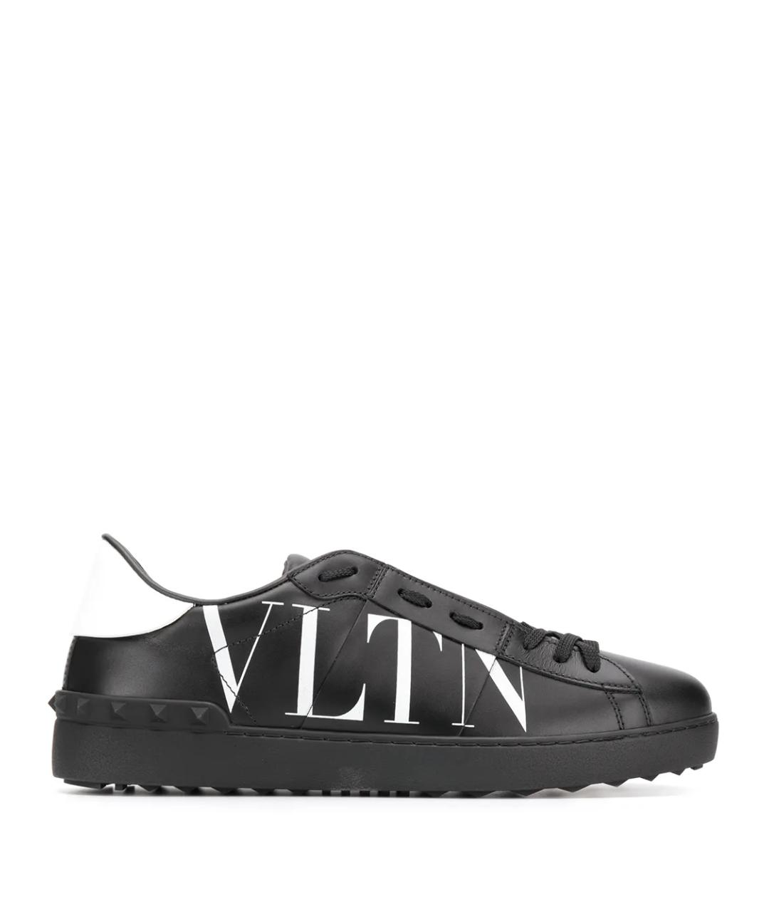 VALENTINO Черные кожаные кроссовки, фото 6