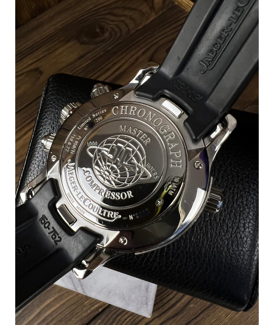 Jaeger LeCoultre Черные платиновые часы, фото 7
