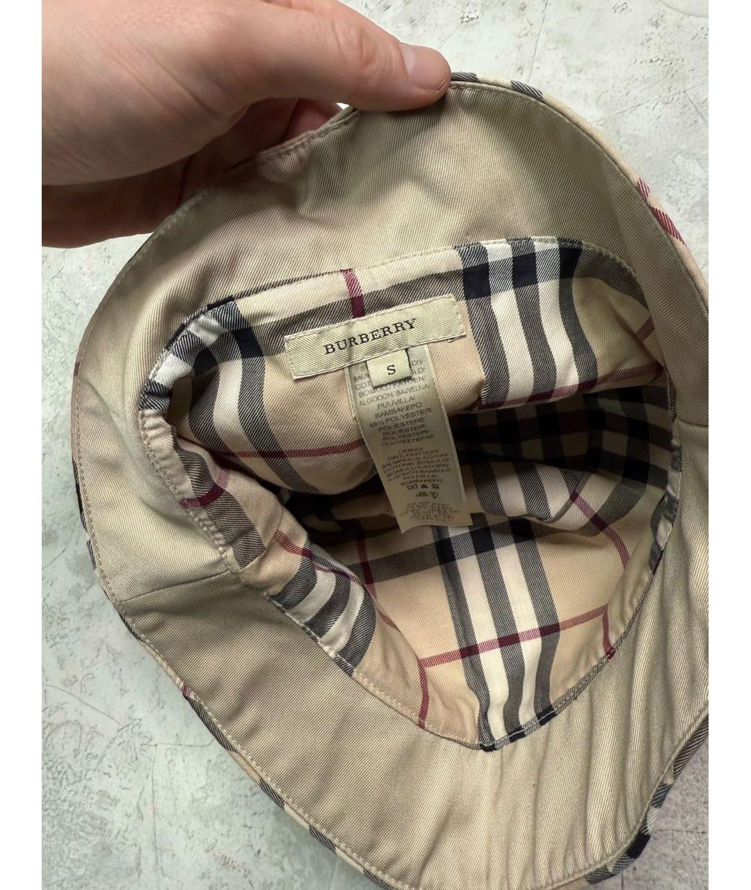 BURBERRY Бежевая хлопковая панама, фото 3