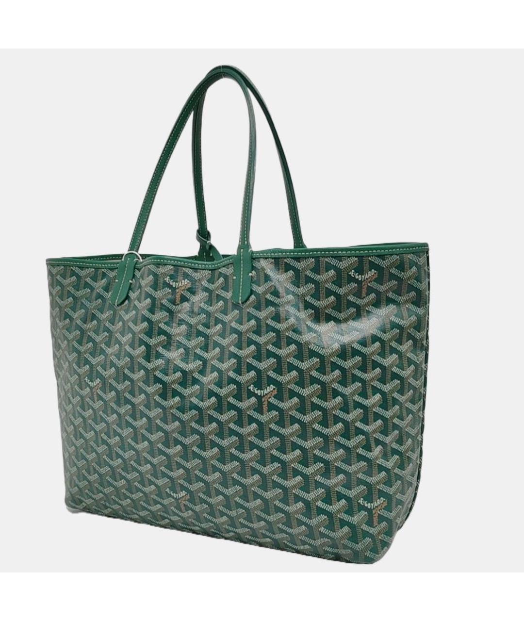 GOYARD Зеленая кожаная сумка тоут, фото 3