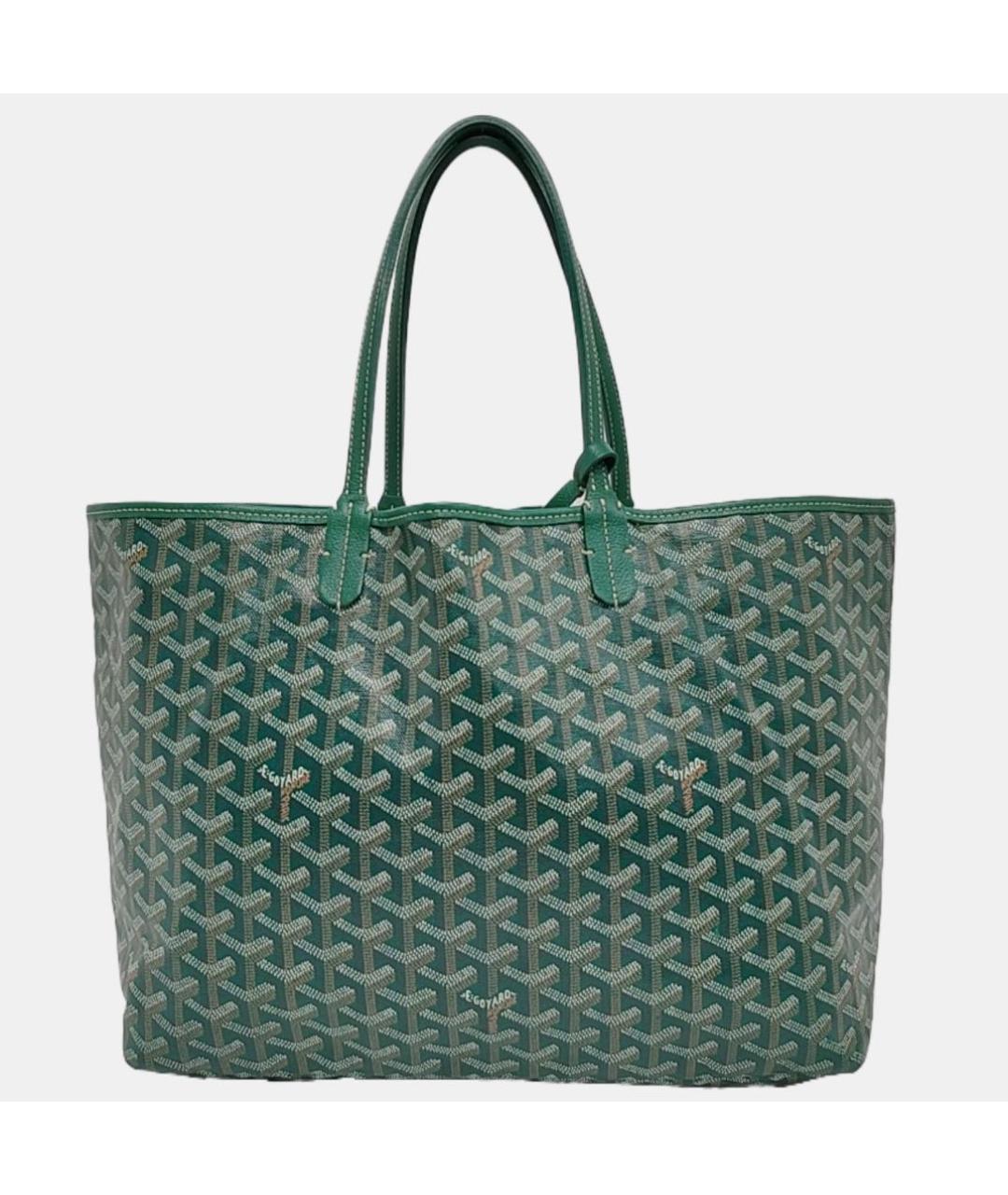 GOYARD Зеленая кожаная сумка тоут, фото 4