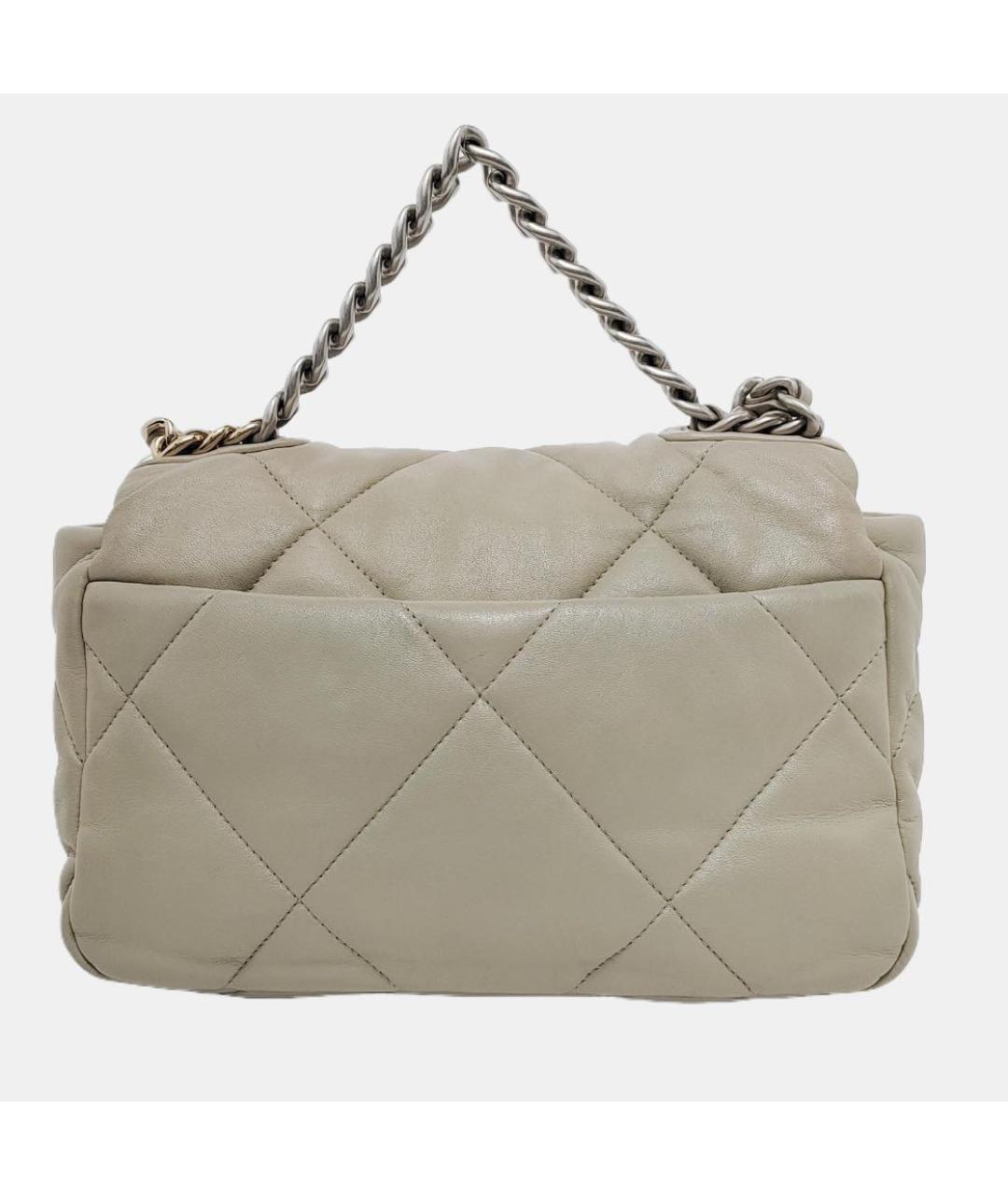 CHANEL Бежевая кожаная сумка через плечо, фото 3