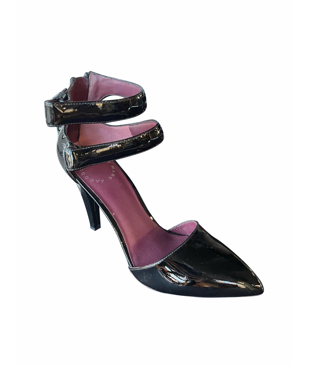 MARC BY MARC JACOBS Черные босоножки из лакированной кожи, фото 1