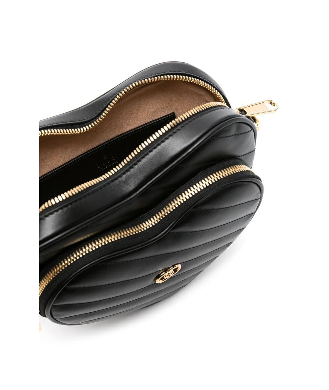 GUCCI Черная кожаная сумка через плечо, фото 3