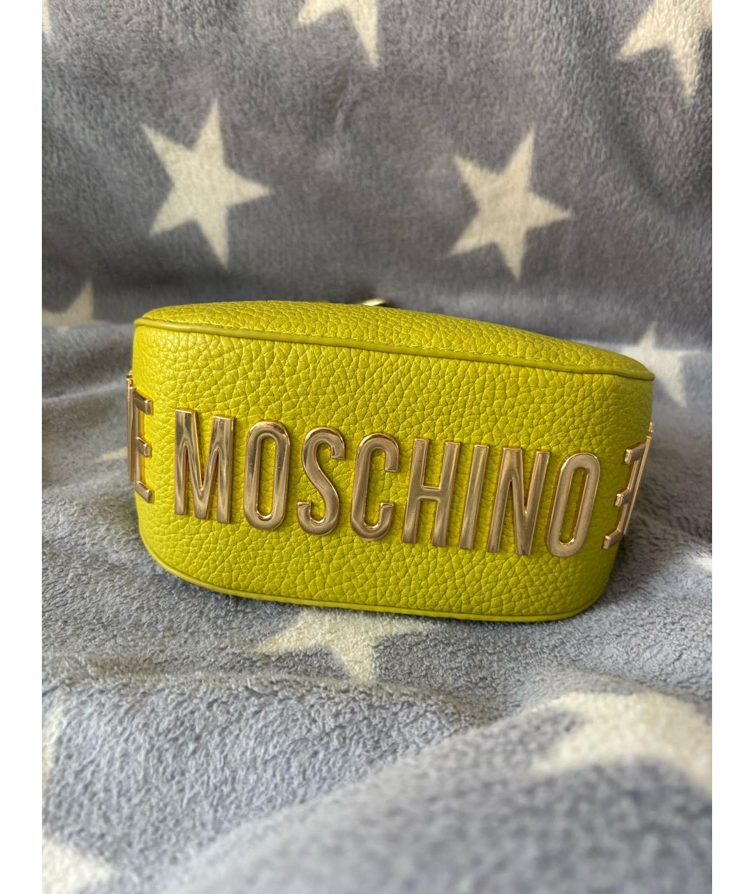 LOVE MOSCHINO Зеленая сумка через плечо из искусственной кожи, фото 6