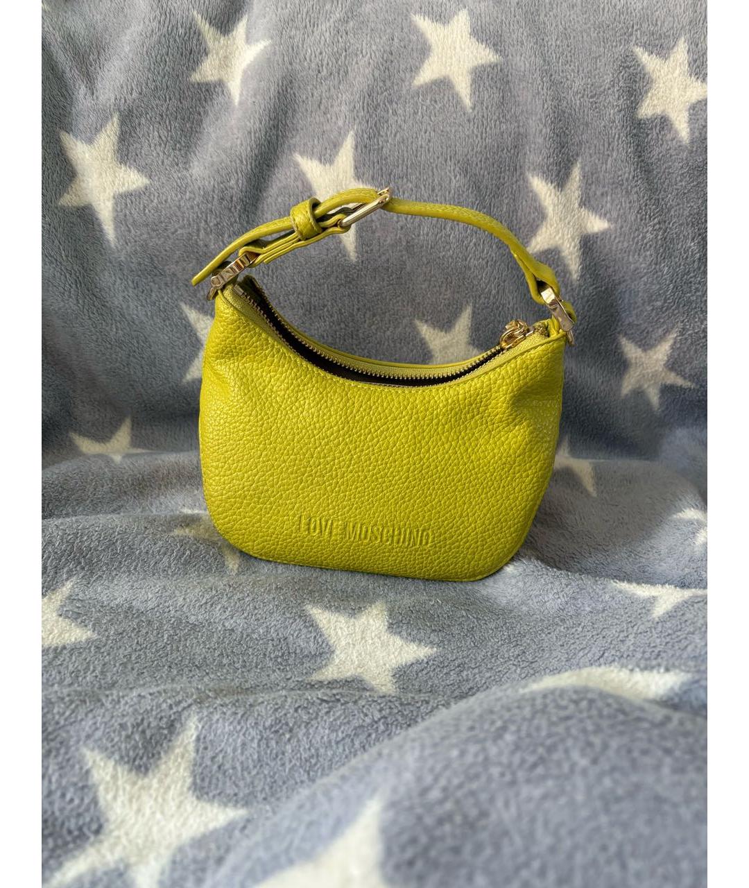 LOVE MOSCHINO Зеленая сумка через плечо из искусственной кожи, фото 3