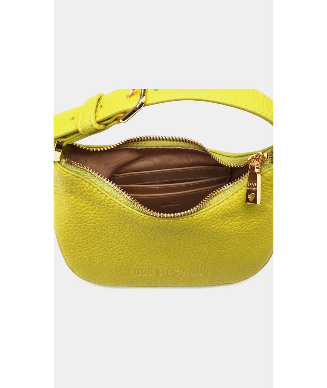 LOVE MOSCHINO Зеленая сумка через плечо из искусственной кожи, фото 4