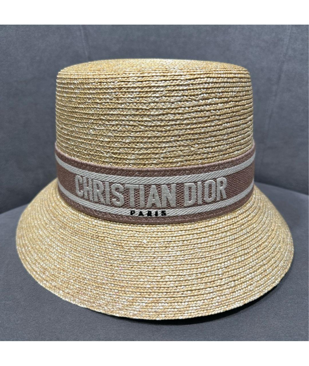 CHRISTIAN DIOR Розовая соломенная шляпа, фото 6