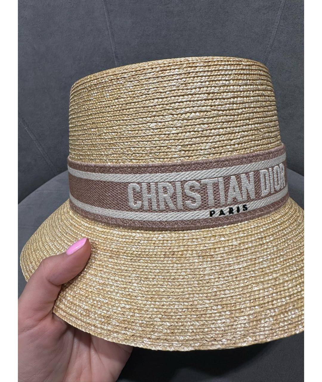 CHRISTIAN DIOR Розовая соломенная шляпа, фото 2