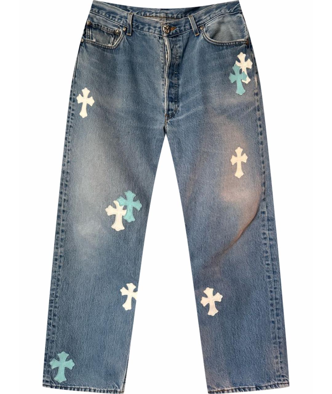 CHROME HEARTS Голубые хлопковые джинсы, фото 1