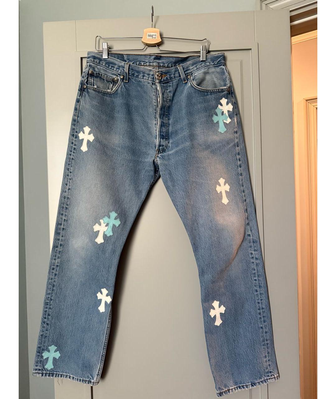 CHROME HEARTS Голубые хлопковые джинсы, фото 9