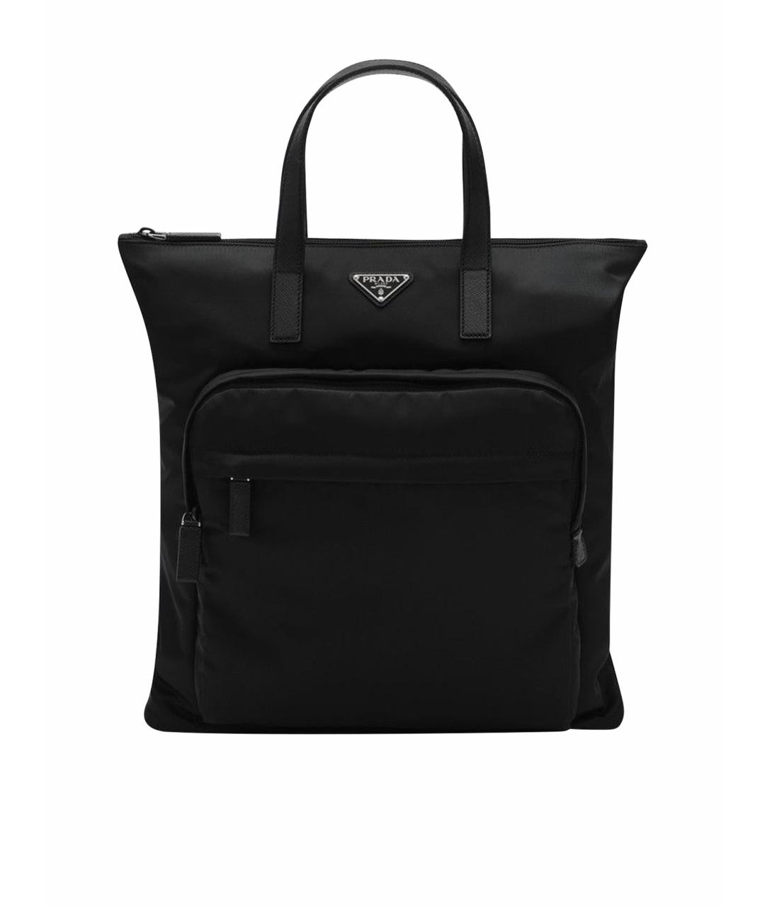 PRADA Черный синтетический рюкзак, фото 1