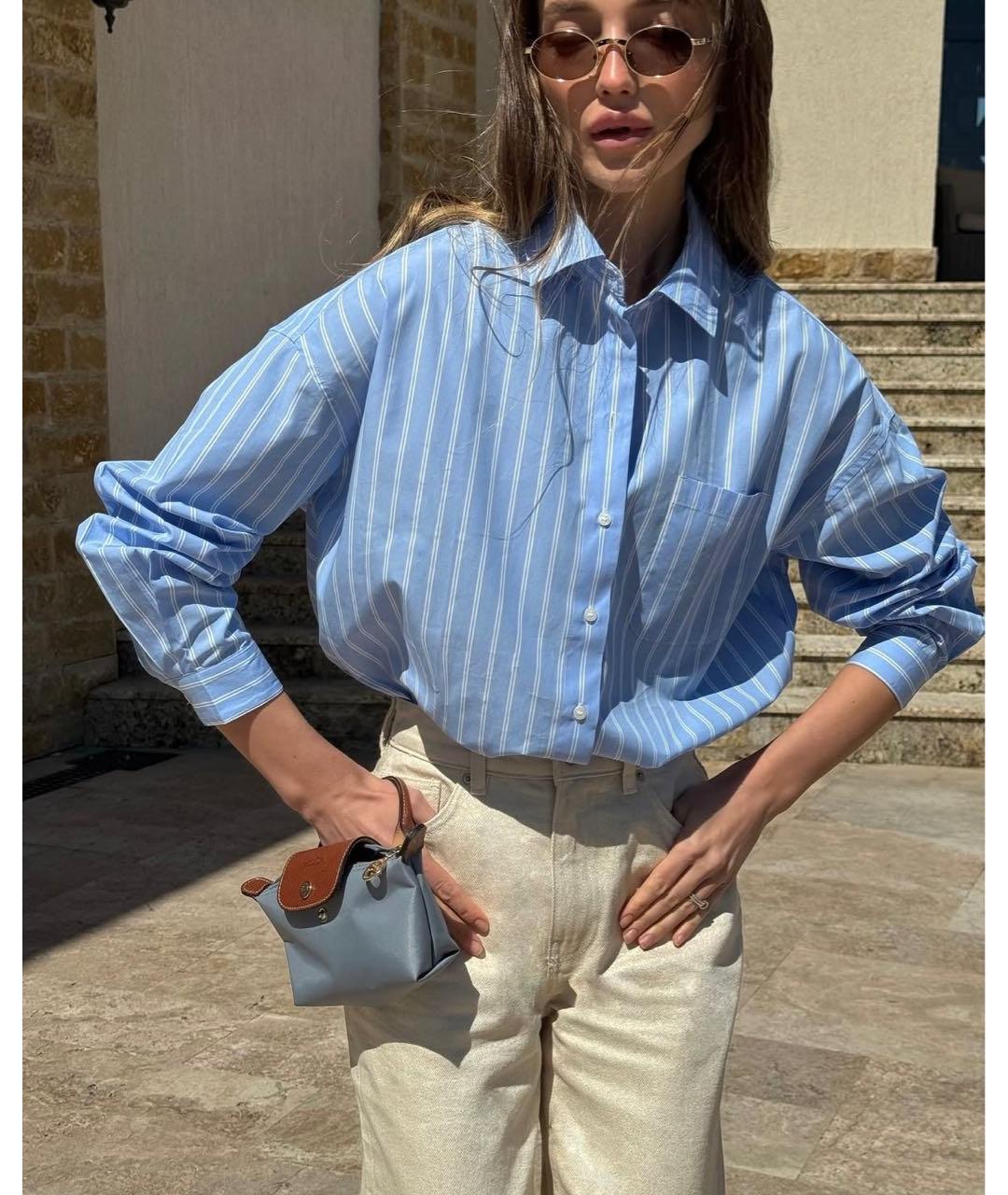 LONGCHAMP Голубая синтетическая сумка с короткими ручками, фото 4