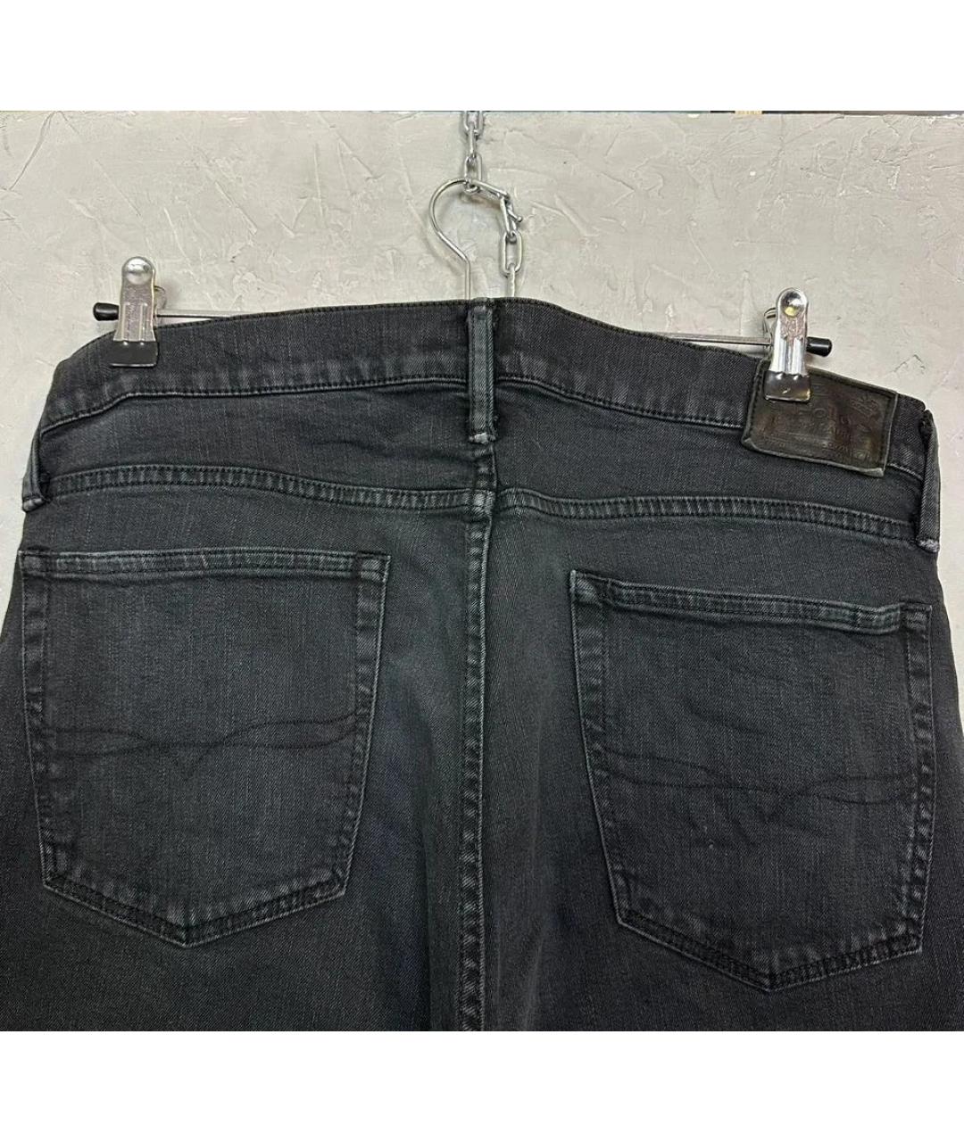 POLO RALPH LAUREN Черные хлопко-полиэстеровые джинсы скинни, фото 3