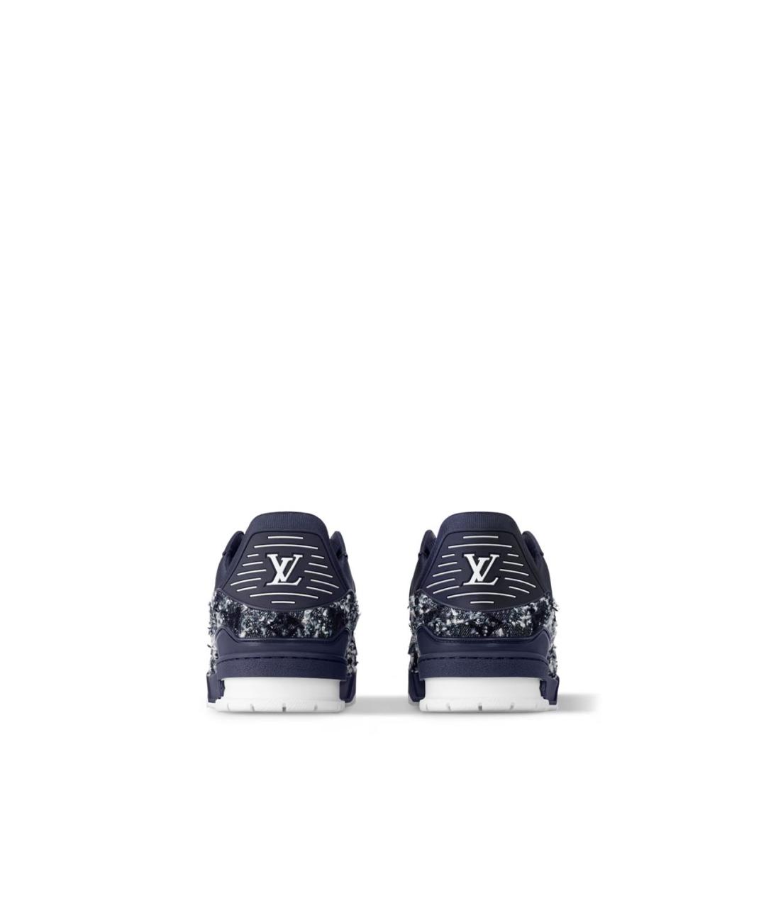 LOUIS VUITTON Темно-синие низкие кроссовки / кеды, фото 4