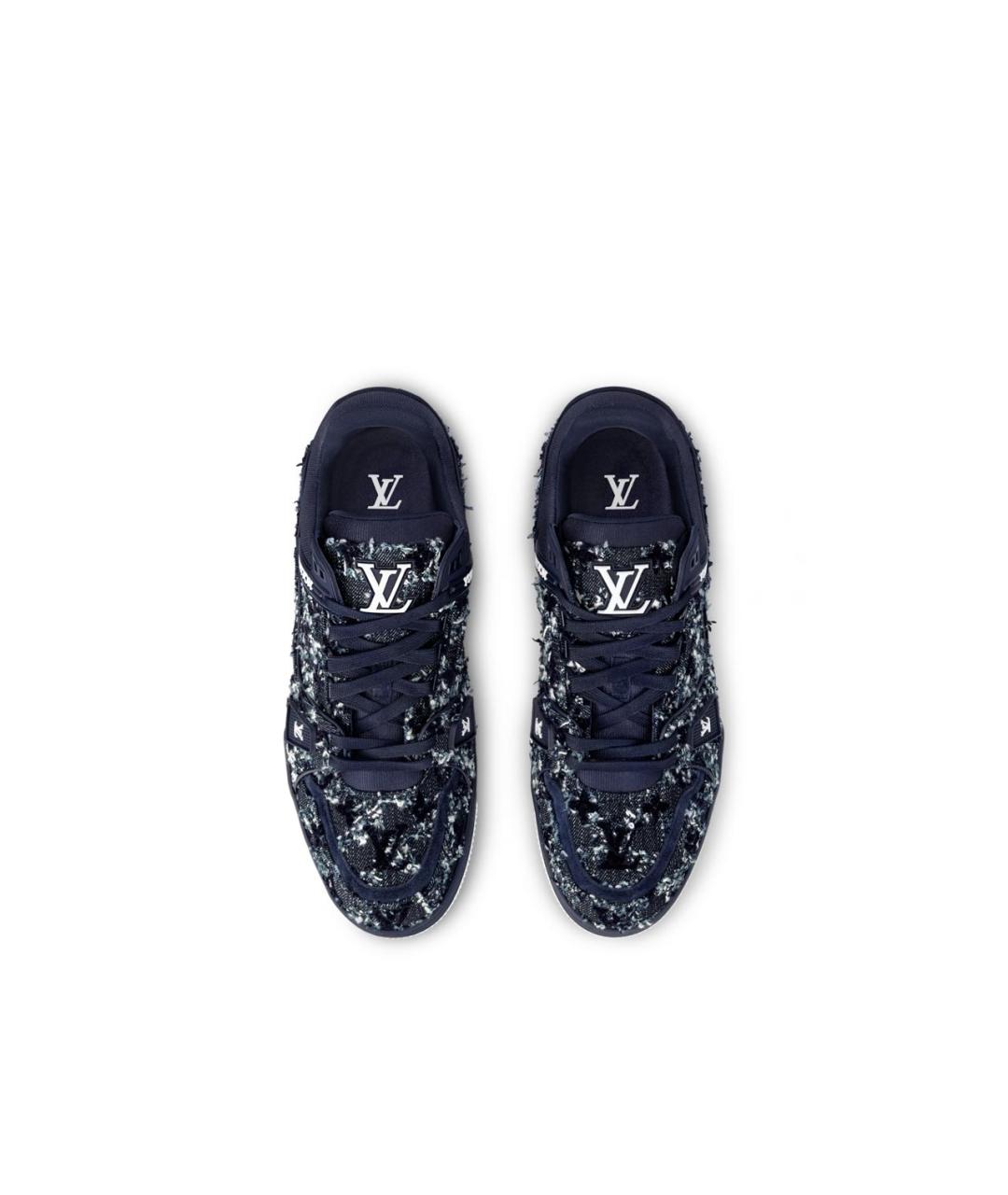 LOUIS VUITTON Темно-синие низкие кроссовки / кеды, фото 3