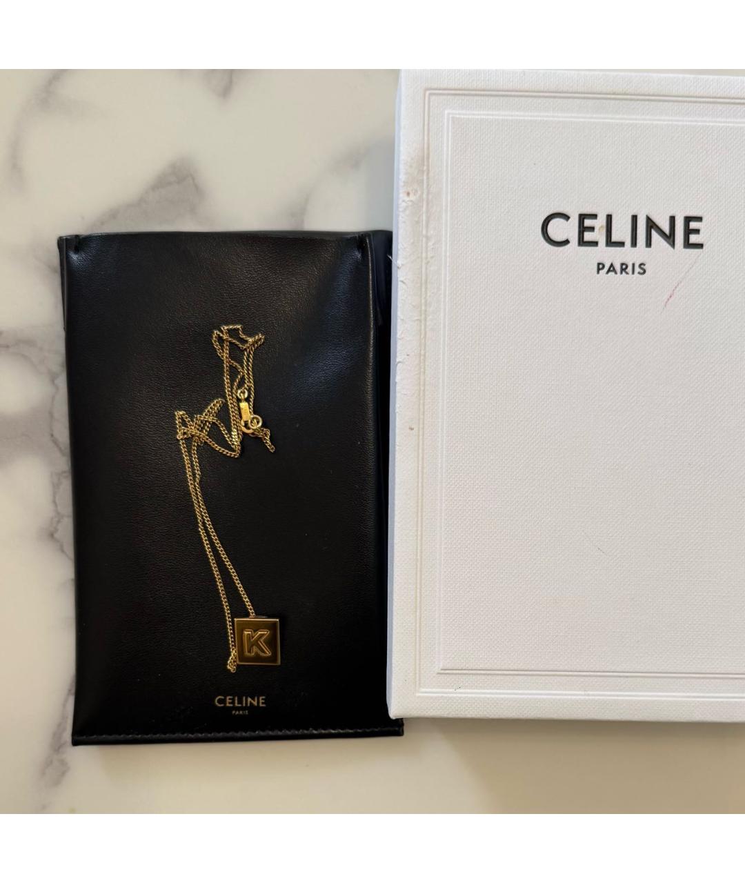 CELINE Золотая латунная подвеска, фото 5
