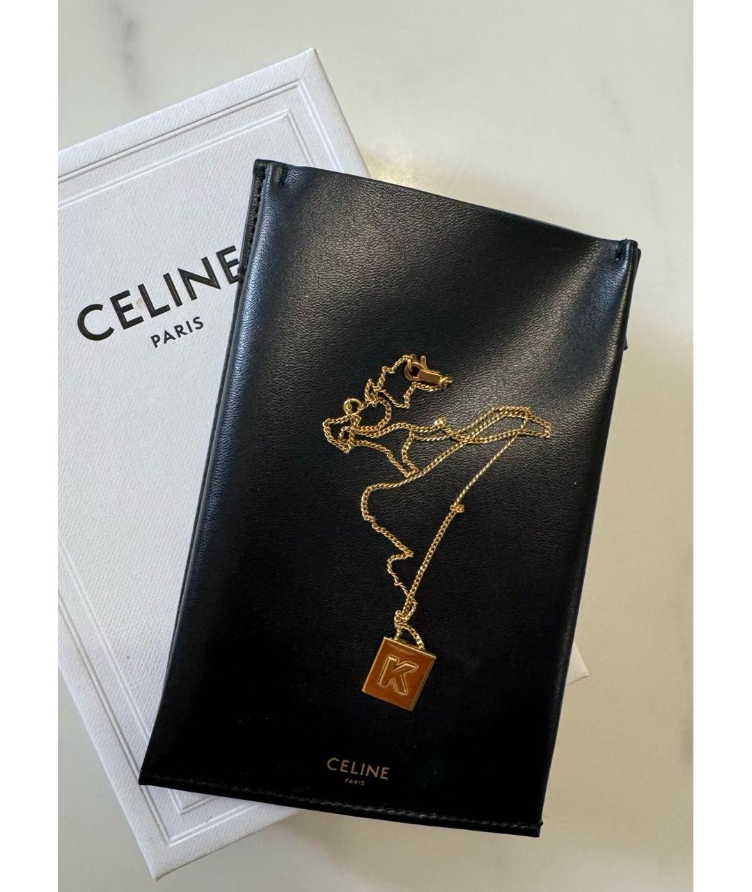 CELINE Золотая латунная подвеска, фото 6