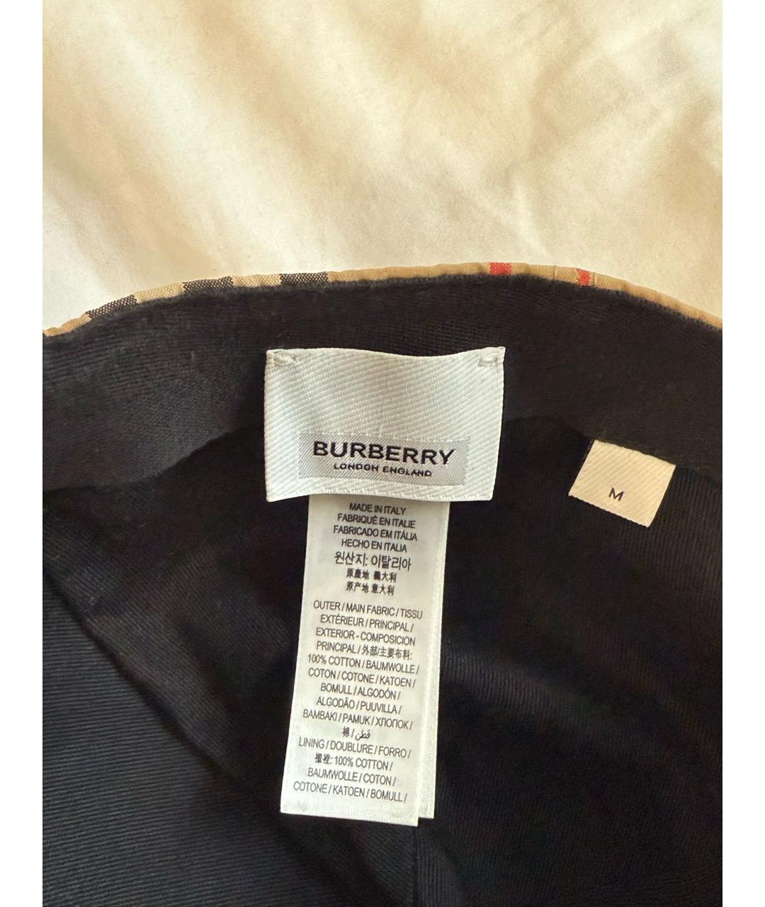 BURBERRY Коричневая хлопковая кепка, фото 6