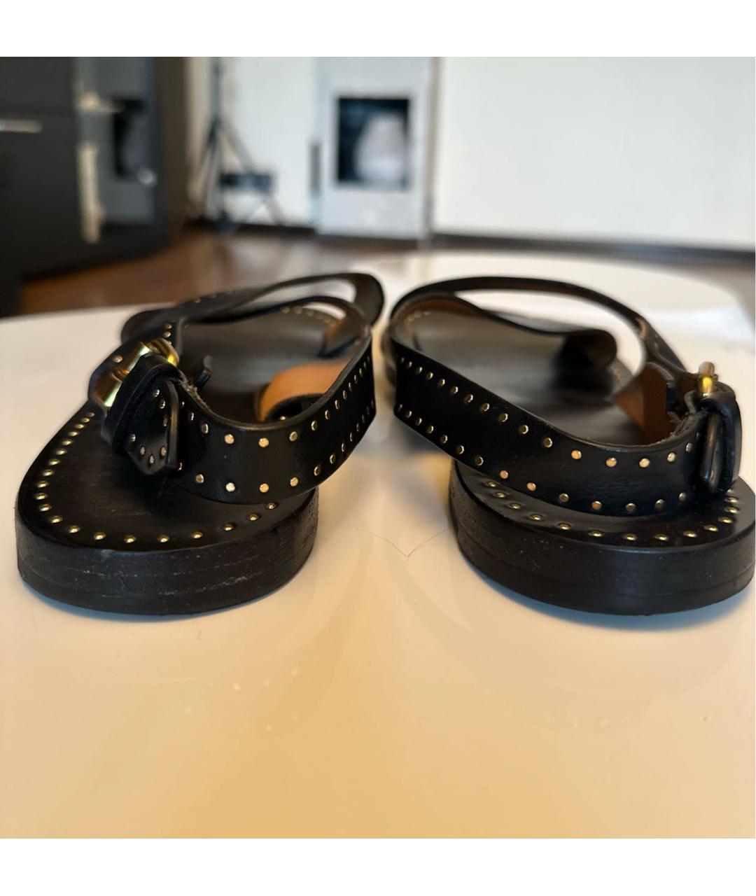 ISABEL MARANT Черные кожаные сандалии, фото 4
