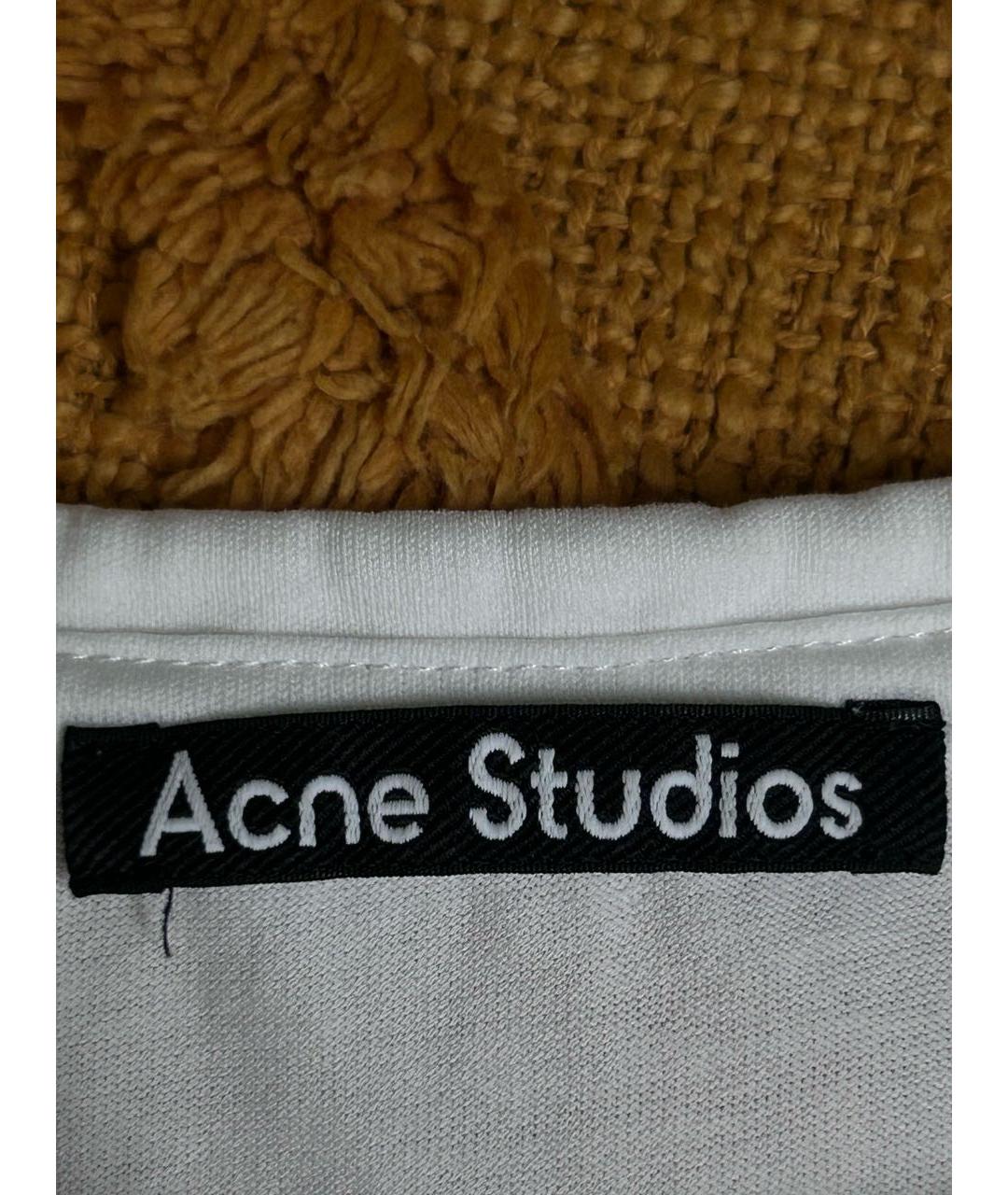 ACNE STUDIOS Белая хлопковая футболка, фото 7