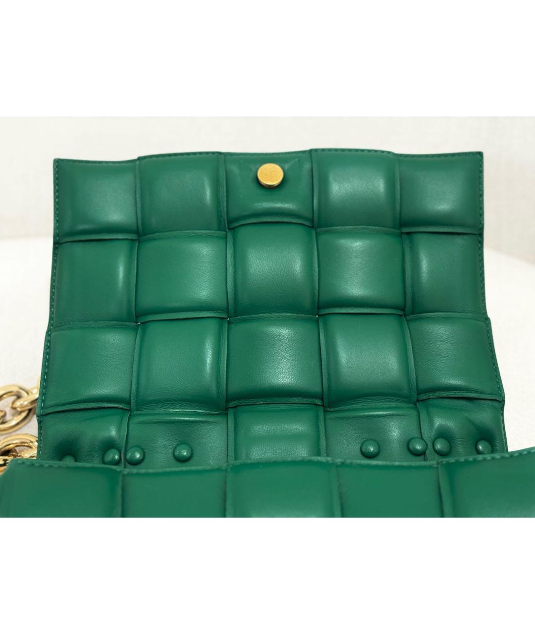 BOTTEGA VENETA Зеленая кожаная сумка через плечо, фото 5