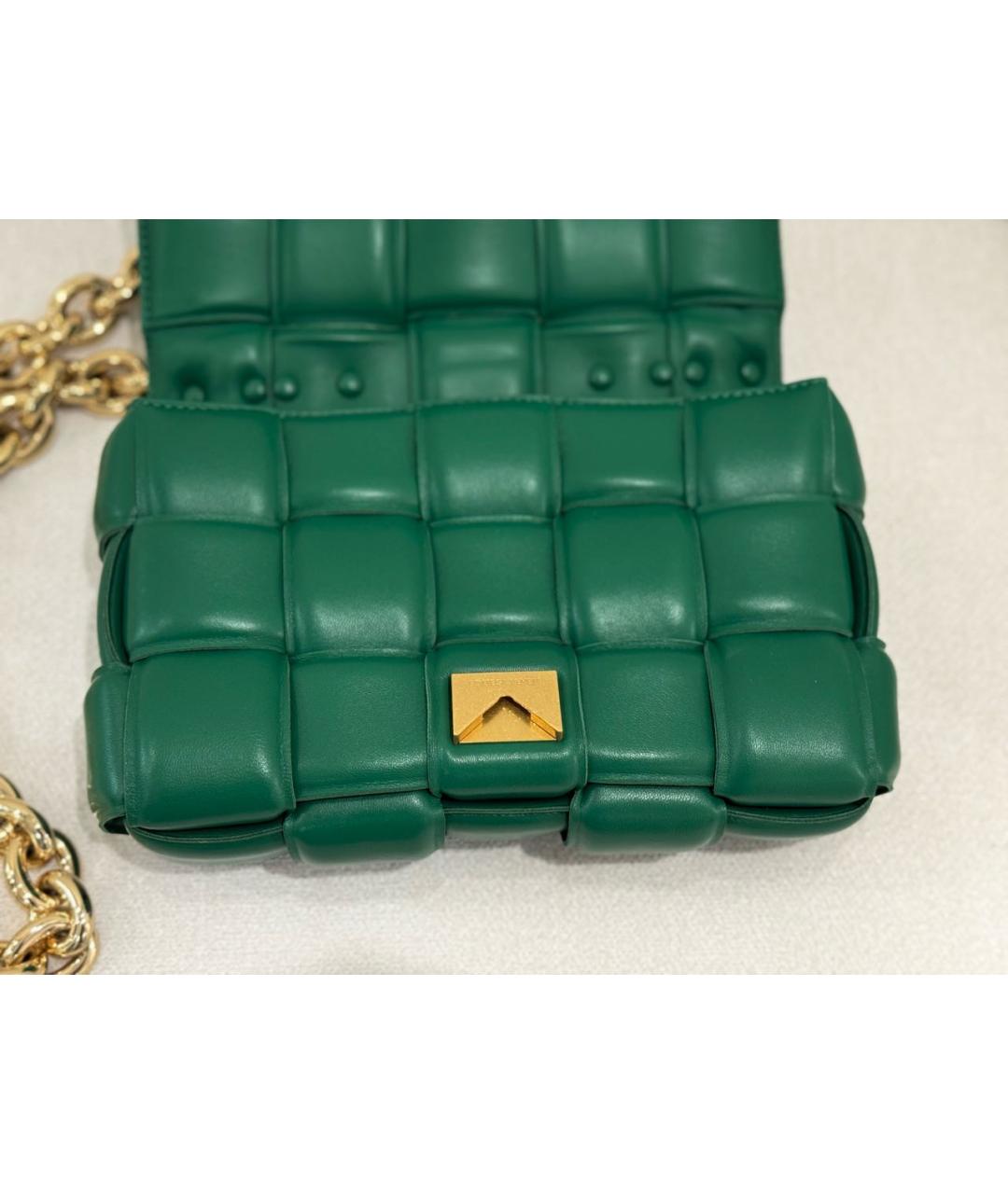 BOTTEGA VENETA Зеленая кожаная сумка через плечо, фото 4
