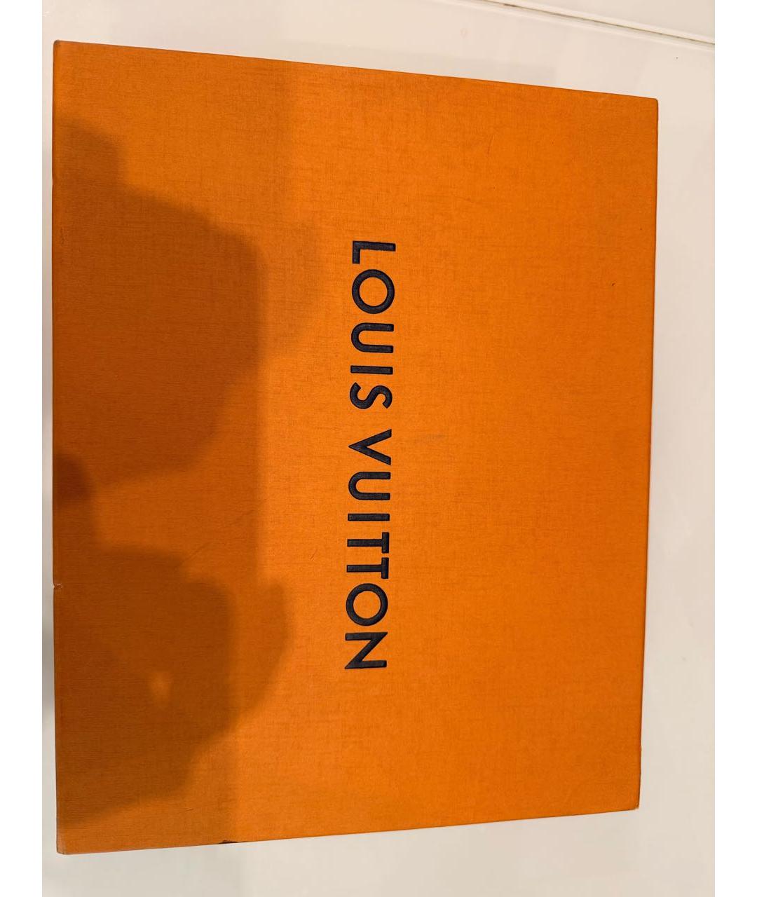 LOUIS VUITTON Черные высокие кроссовки / кеды из искусственной кожи, фото 8
