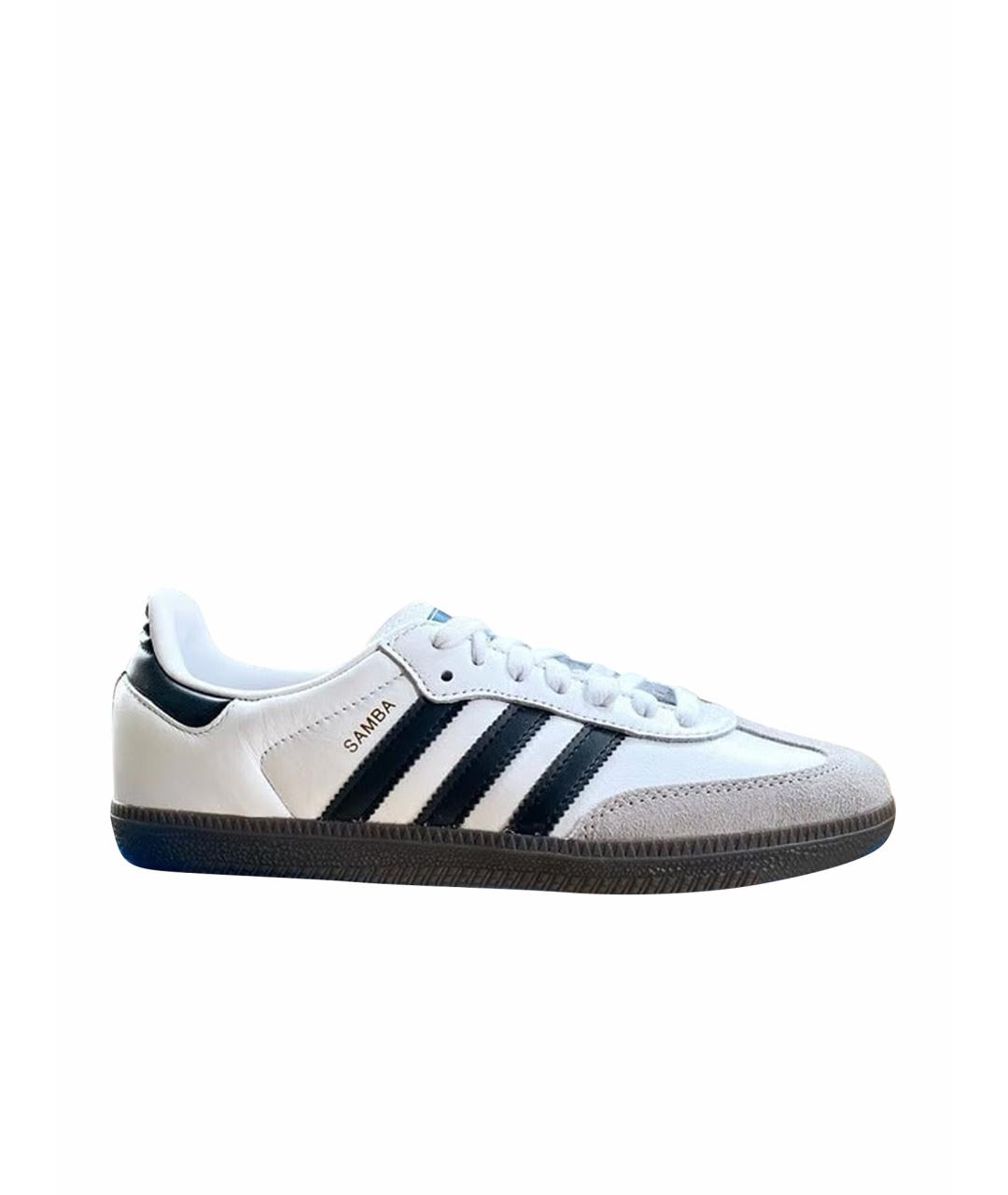 ADIDAS Белые кеды из искусственной кожи, фото 1