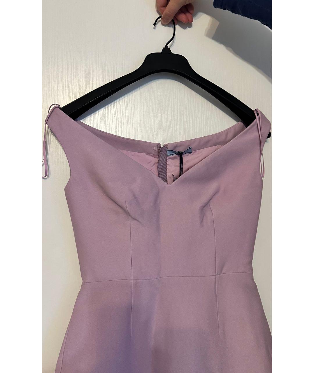 PRADA Розовое вискозное коктейльное платье, фото 3