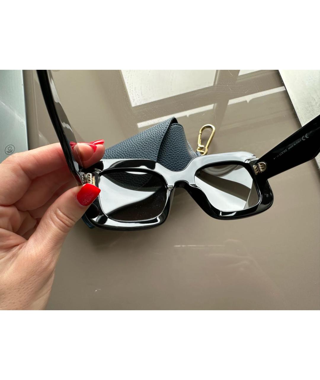 LOEWE Черные пластиковые солнцезащитные очки, фото 5