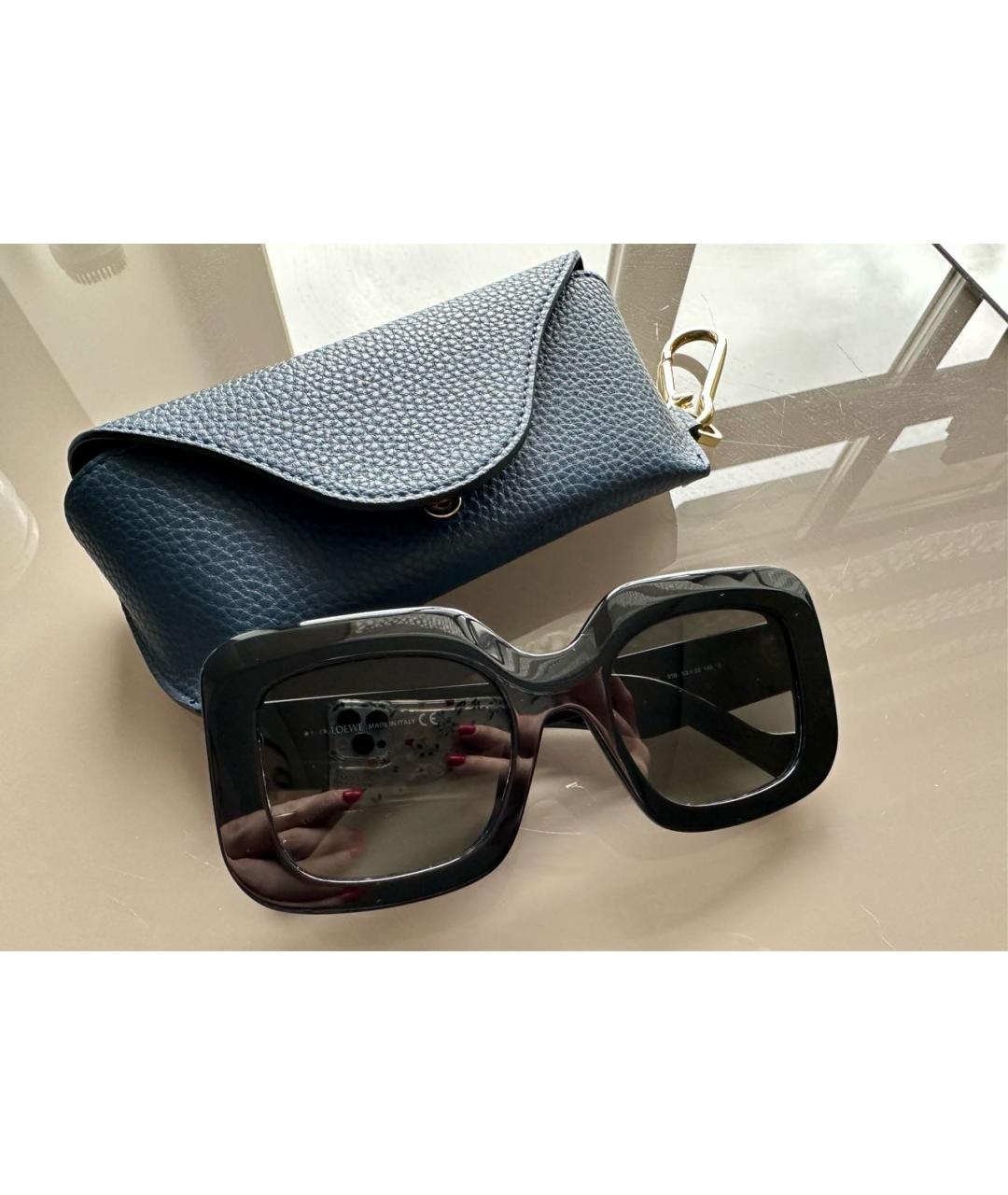 LOEWE Черные пластиковые солнцезащитные очки, фото 3