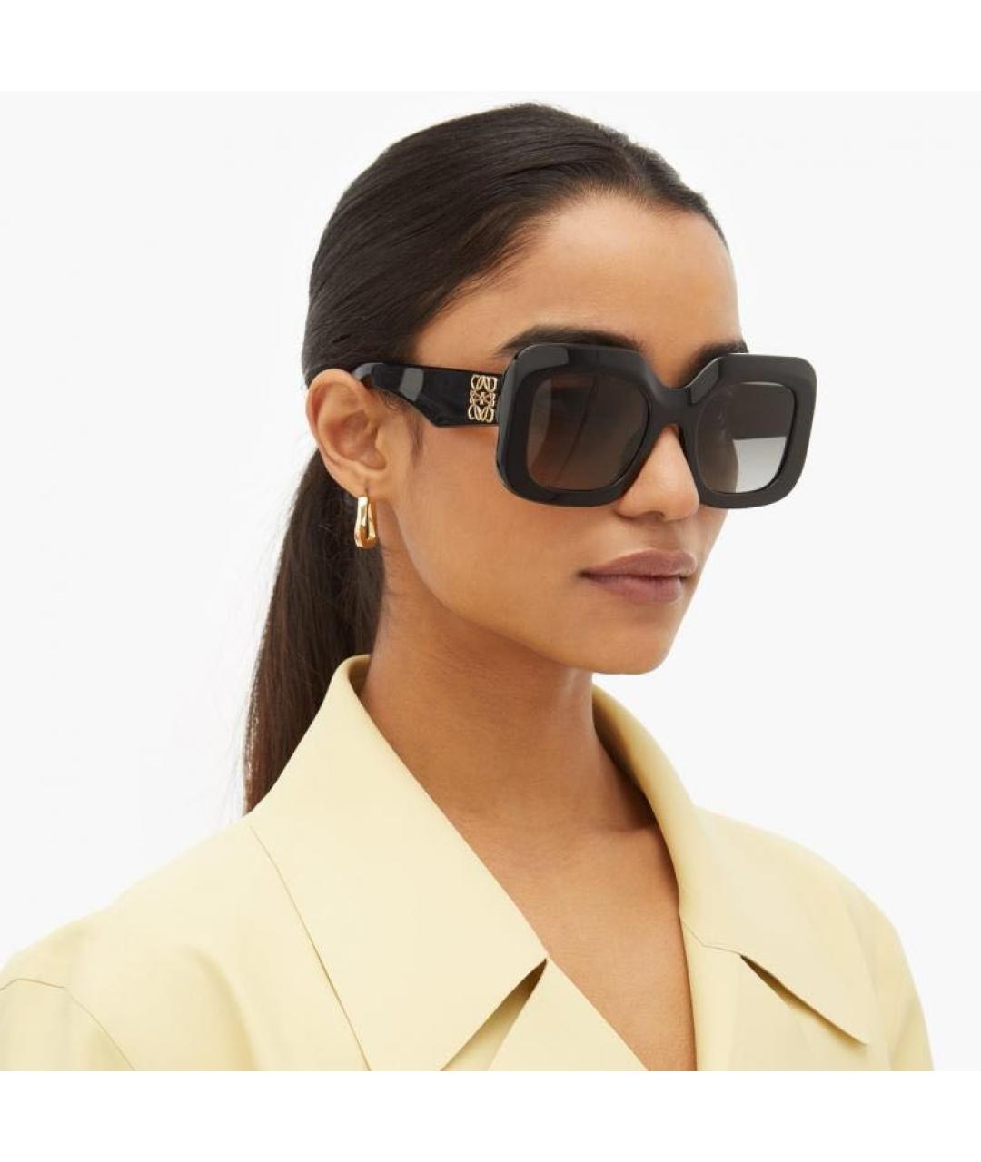 LOEWE Черные пластиковые солнцезащитные очки, фото 2