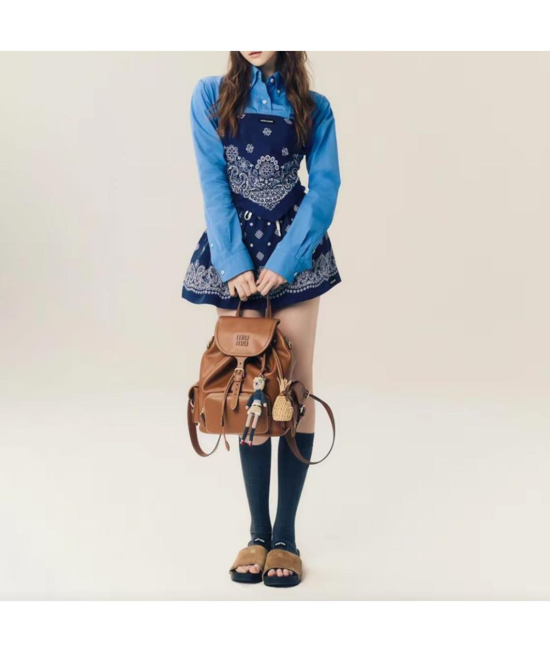 MIU MIU Коричневые сабо, фото 4