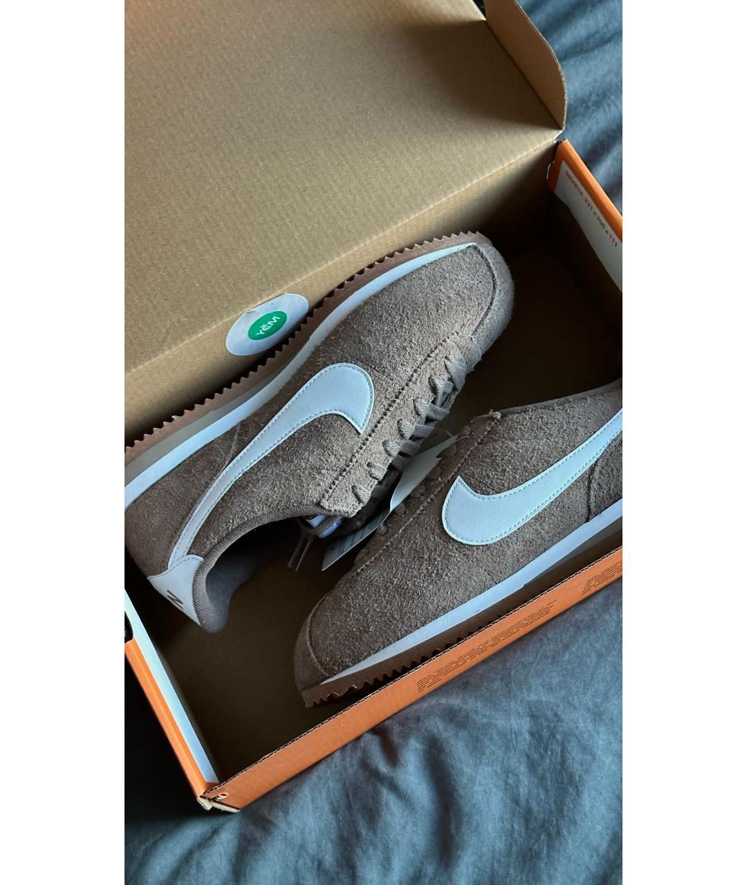 NIKE Коричневые замшевые кроссовки, фото 2